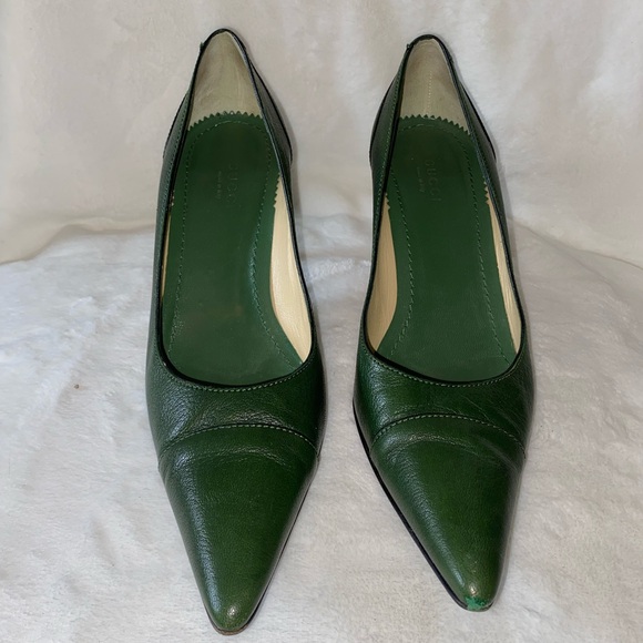 Gucci Green Leather Heels - Picture 4 of 7